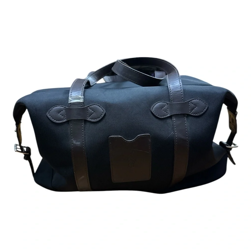 Ralph Lauren Black Duffel Bag with Leather Handles